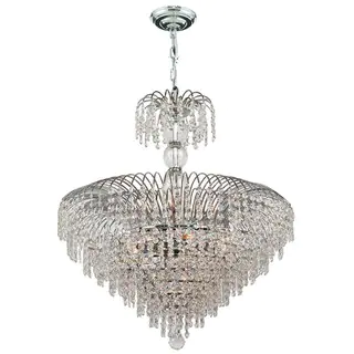 French Empire 14-light Chrome Finish and Clear Crystal Chandelier