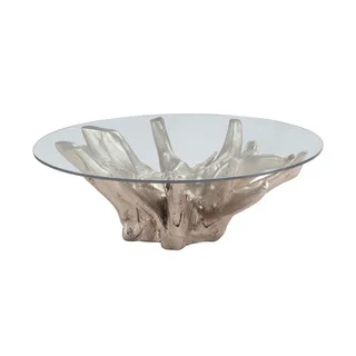 LS Dimond Home Champagne Teak Root Coffee Table