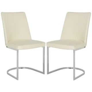 Safavieh Mid-Century Dining Parkston Modern Buttercream Side Chairs (Set of 2)