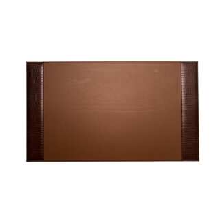 Bey Berk Brown Croco Design Leather Desk Pad