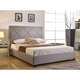 Abbyson Sonoma Grey Linen Platform Upholstered Bed - Thumbnail 0