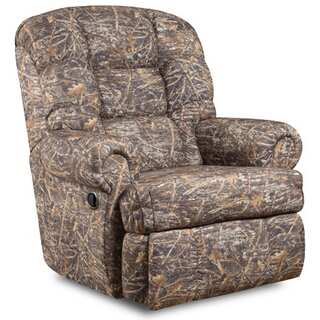 Big and Tall 350-pound Capacity Camouflaged Encore Conceal Brown Fabric Recliner