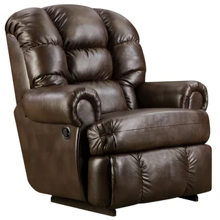 Big and Tall 350-pound Capacity Loggins Espresso Leather Recliner