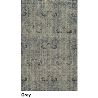 Hand-Knotted Abstract New Zealand Wool Grey Rug (2' x 3')