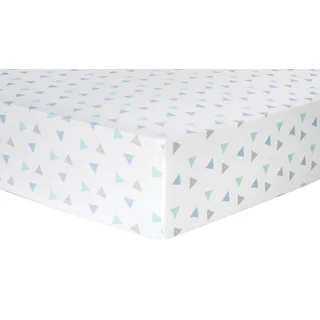 Trend Lab Mint Triangles Deluxe Flannel Fitted Crib Sheet