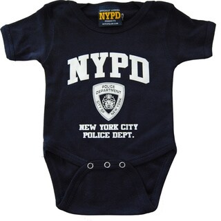 Navy NYPD Chest Print Infant Bodysuit