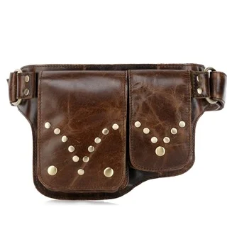 Vicenzo Leather Adonis Small Leather Waist Bag Fanny Pack