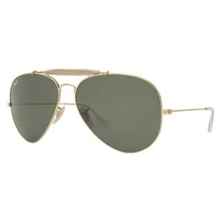 Ray-Ban Aviator Sunglasses RB 3029 L2112, Gold Frame, Green Lens