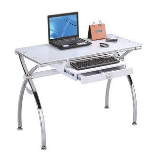 Retro Computer Desk, White