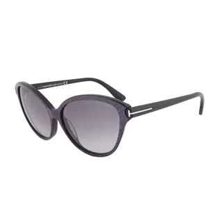 Tom Ford FT0342 83F Priscilla Cateye Sunglasses - Violet Blue Frame