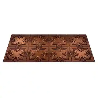 Fasade Regalia Oil Rubbed Bronze 2-foot x 4-foot Glue-up Ceiling Tile