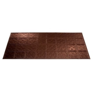 Fasade Traditional Style #10 Oil Rubbed Bronze 2-foot x 4-foot Glue-up Ceiling Tile