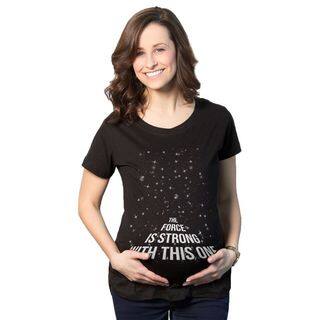 Women's Maternity The Force Is Strong with this One Cotton T-shirt