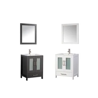 MTD Vanities Argentina 24-inch Single Sink Bathroom Vanity Set with Mirror and Faucet