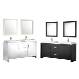 MTD Vanities Belarus II 60-inch Double Sink Bathroom Vanity Set with Mirror and Faucet