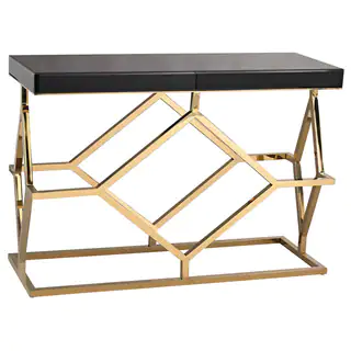 LS Dimond Home Black and Gold Deco Console Table
