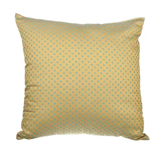 Gold Jacquard Dot Down Alternative Filled 18-inch Throw Pillow