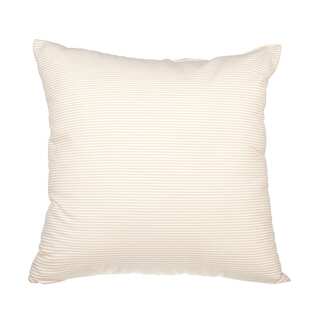 Khaki Seersucker Down Alternative Filled 18-inch Throw Pillow