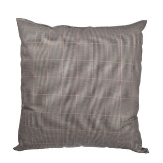 Black Glen Plaid Prince of Wales Check 18-inch Throw Pillow