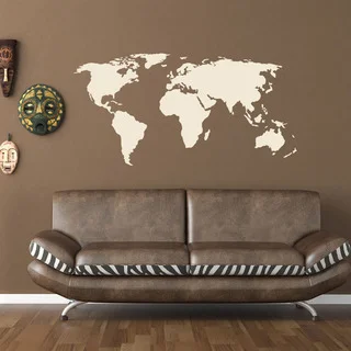 World Map World Vinyl Wall Art