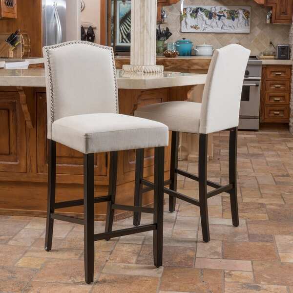 Logan 30-inch Fabric Backed Barstool by Christopher Knight Home (Set of 2)