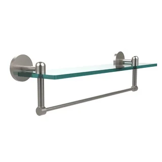 Tango Collection 22-inch Glass Vanity Shelf with Integrated Towel Bar