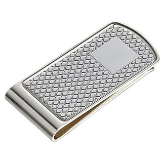 Visol Diamond Polished Silver Plated Money Clip