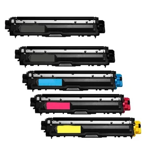 Compatible Brother TN225/ MFC-9330CDW/ HL-3140CW/ MFC-9130CW 2 Black, 1 Yellow, 1 Cyan, 1 Magenta Toner Cartridges (Pack of 5)