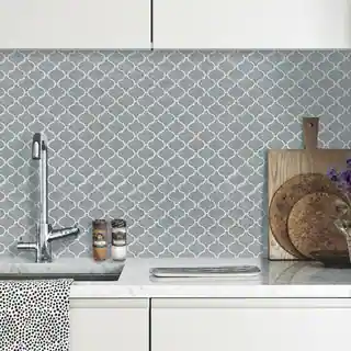BeausTile Grigio 4-piece Decorative Adhesive Faux Tile Sheets (12.2 in x 12.2 in)