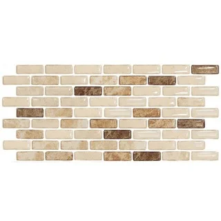 BeausTile Arena II 4-piece Decorative Adhesive Faux Tile Sheets (5.4in x 14.8in)
