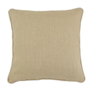 Burlap Natural 19-inch Self-corded Pillow