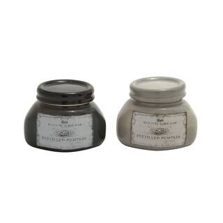 4-inch Small Ceramic Jars (Set of 2)
