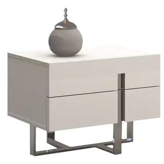 Collins Collection High Gloss White Lacquer Nightstand/ End Table