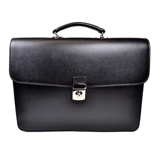 Royce Leather Saffiano Leather Luxury Double Gusset 14-inch Laptop Briefcase