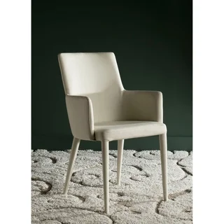Safavieh Mid-Century Dining Summerset Modern Beige Arm Chair