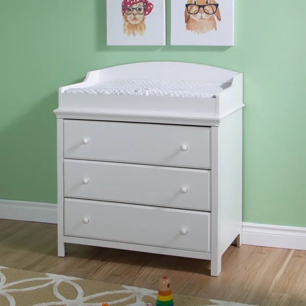 South Shore Cotton Candy Changing Table with Drawers