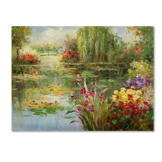 Victor Giton 'Water Lilies' Canvas Art