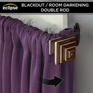 eclipse 3/4" Diameter Stacey Room Darkening Double Curtain Rod