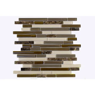 Mesh-mounted Mosaic Wall Tile (Pack of 6)