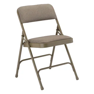 8100 Folding Chair Beige Fabric and Frame