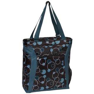 Everest Teal and Brown Bubbles 15-inch Laptop Tote Bag