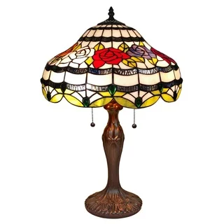 Amora Lighting Tiffany-style Floral Table Lamp