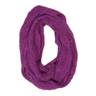 Lucia Berry Purple Cotton Crochet Infinity Scarf (India)