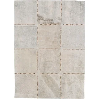 Hand-Crafted Thirsk Crosshatched Indoor Cotton Rug (4' x 6')
