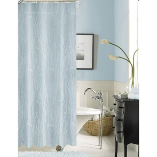 Woodbury Solid Pattern Polyester Shower Curtain