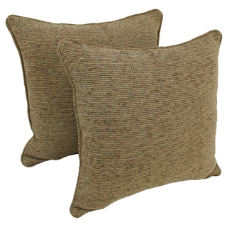 Blazing Needles 18-inch Corded Hawthorne Multi Jacquard Chenille Throw Pillows (Set of 2)