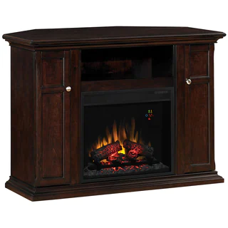 Malibu Espresso TV Stand for TV's up to 50-inches with 23-inch ClassicFlame Electric Fireplace Insert