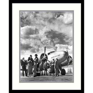 Philip Gendreau 'Passenger at Aviation Field at Newark NJ, 1940s' Framed Art Print 17 x 21-inch