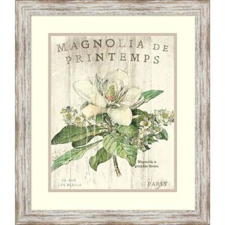Sue Schlabach 'Magnolia de Printemps' Framed Art Print 20 x 23-inch