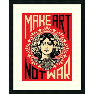 Shepard Fairey 'Make Art Not War' Framed Art Print 24 x 30-inch